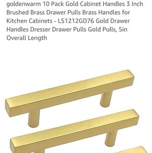 Gold cabinet drawer pulls